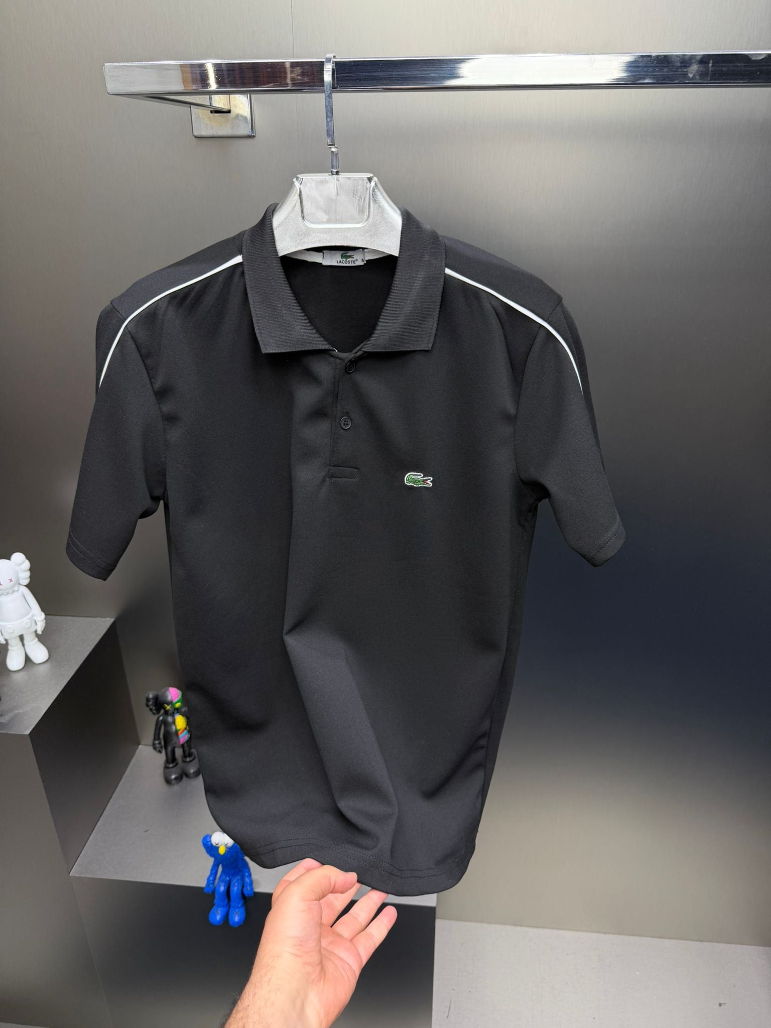 Lacoste Siyah İthal Şortlu Eşofman Takımı