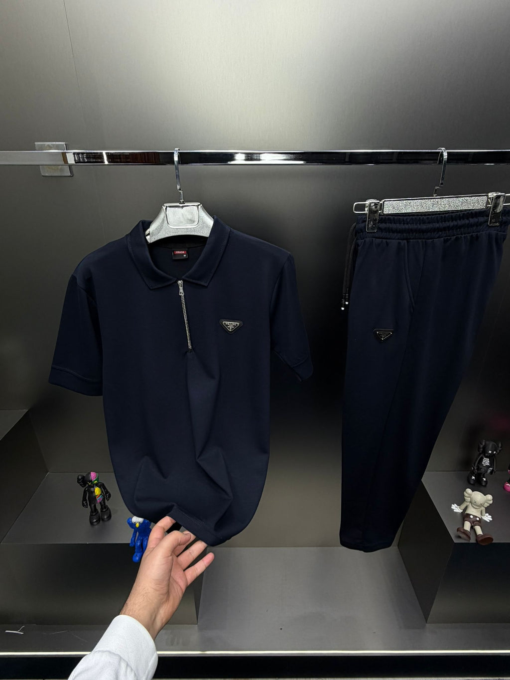 Prada Lacivert İthal Yazlık Eşofman Takımı