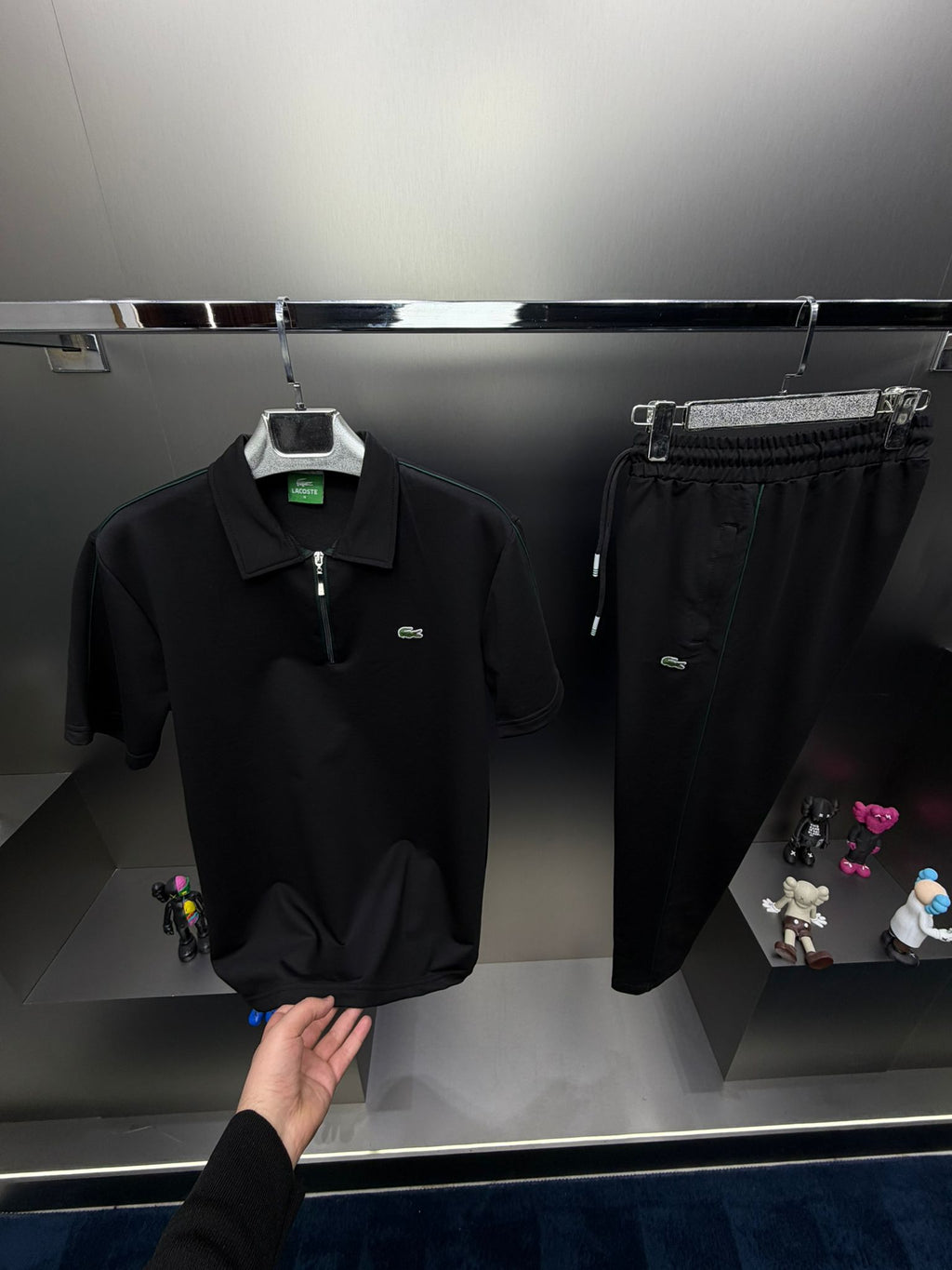 Lacoste Siyah İthal Yazlık Eşofman Takımı