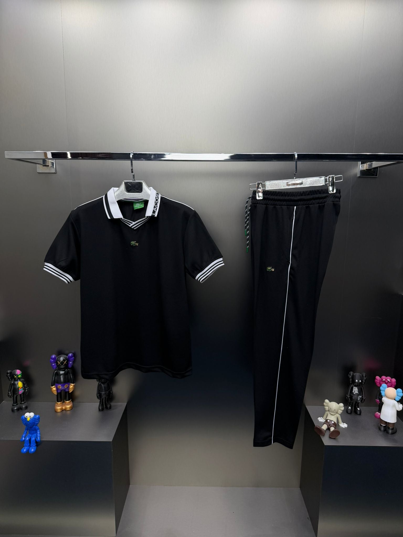 Lacoste Siyah İthal Yazlık Eşofman Takımı