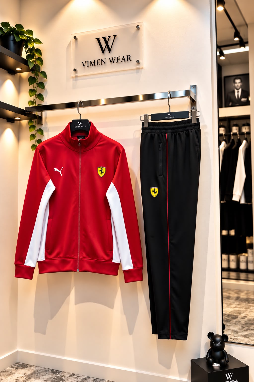 Puma Kırmızı Siyah İthal Eşofman Takımı