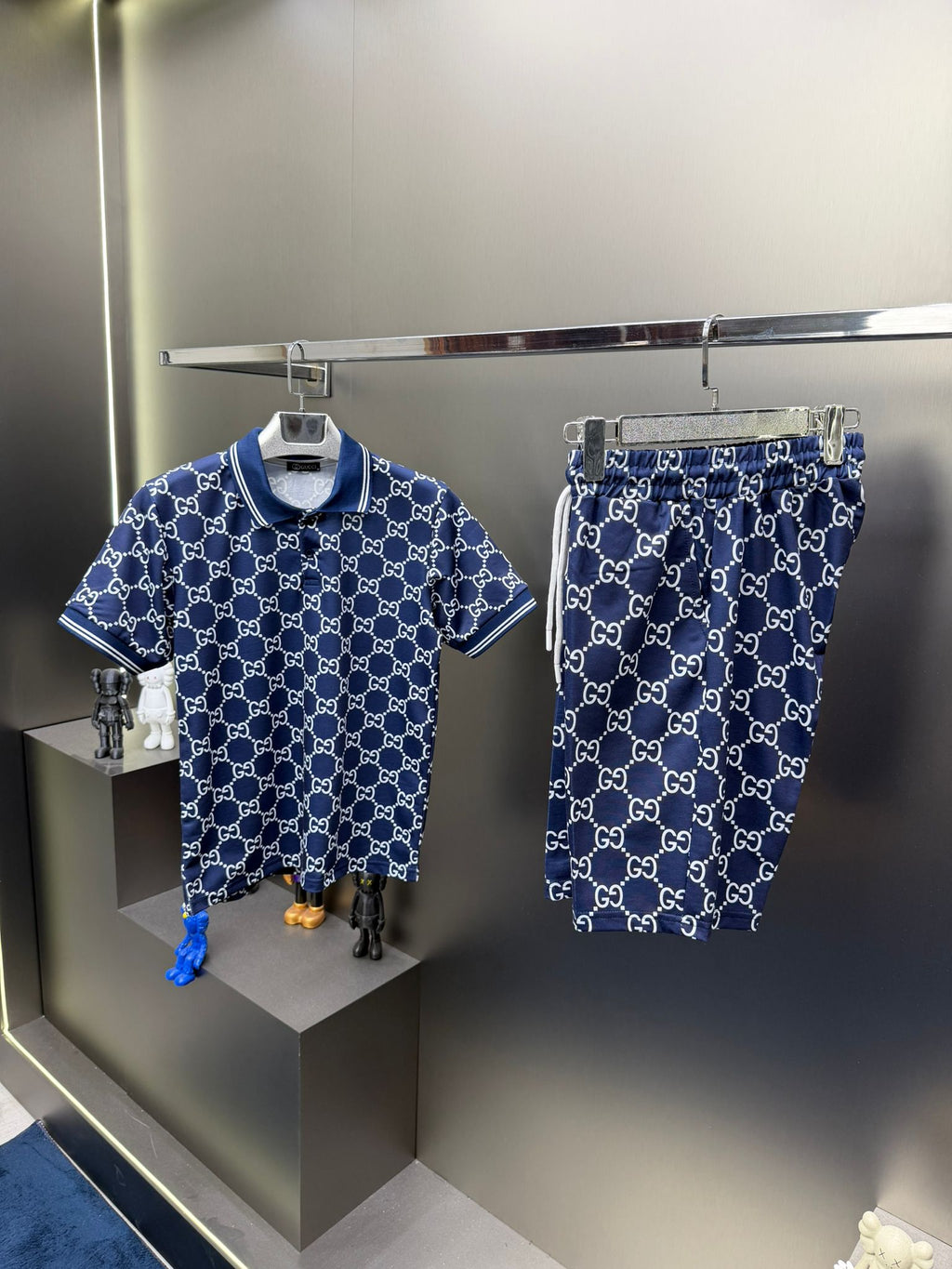 Gucci Lacivert İthal Şortlu Eşofman Takımı