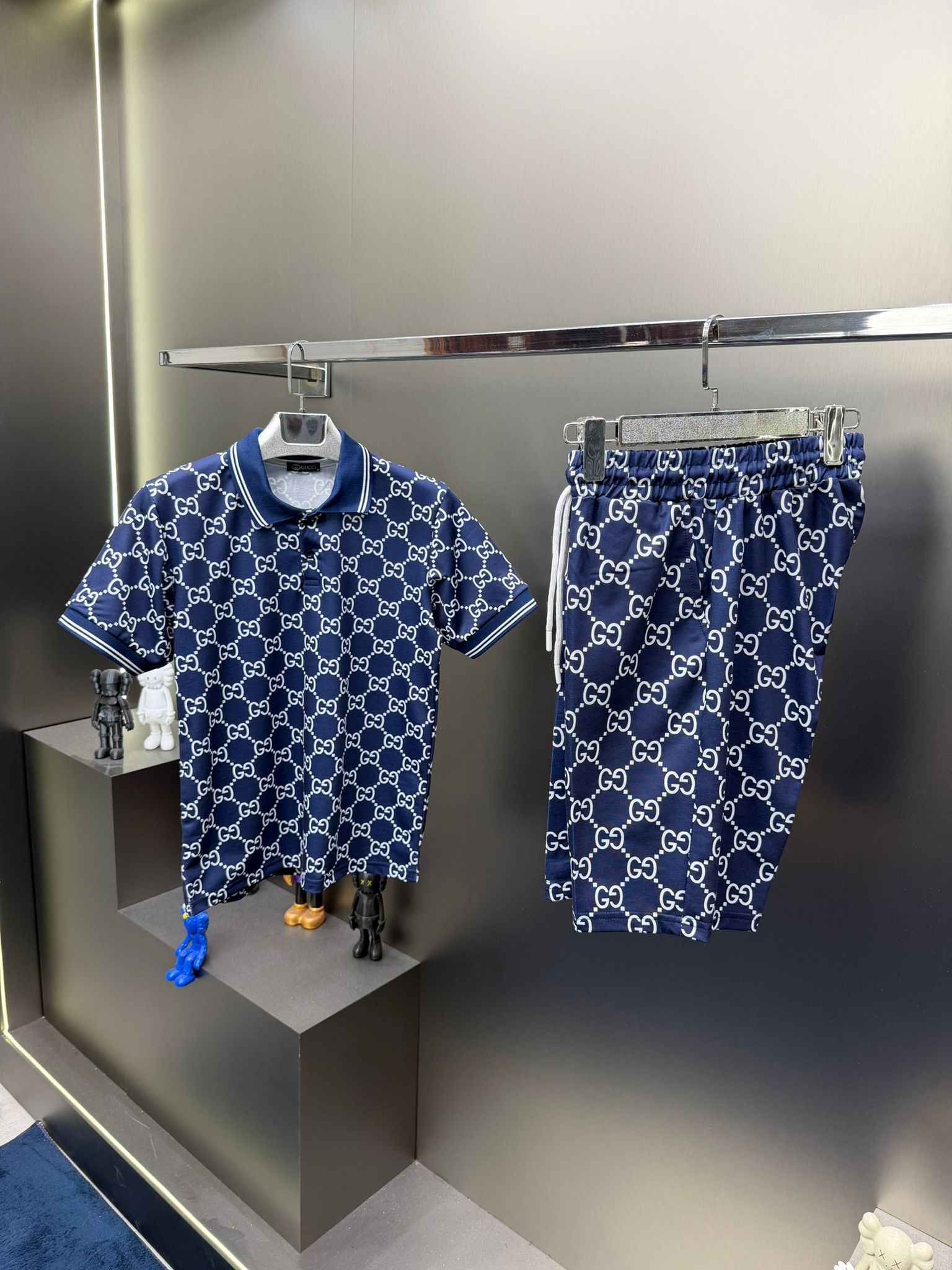 Gucci Lacivert İthal Şortlu Eşofman Takımı