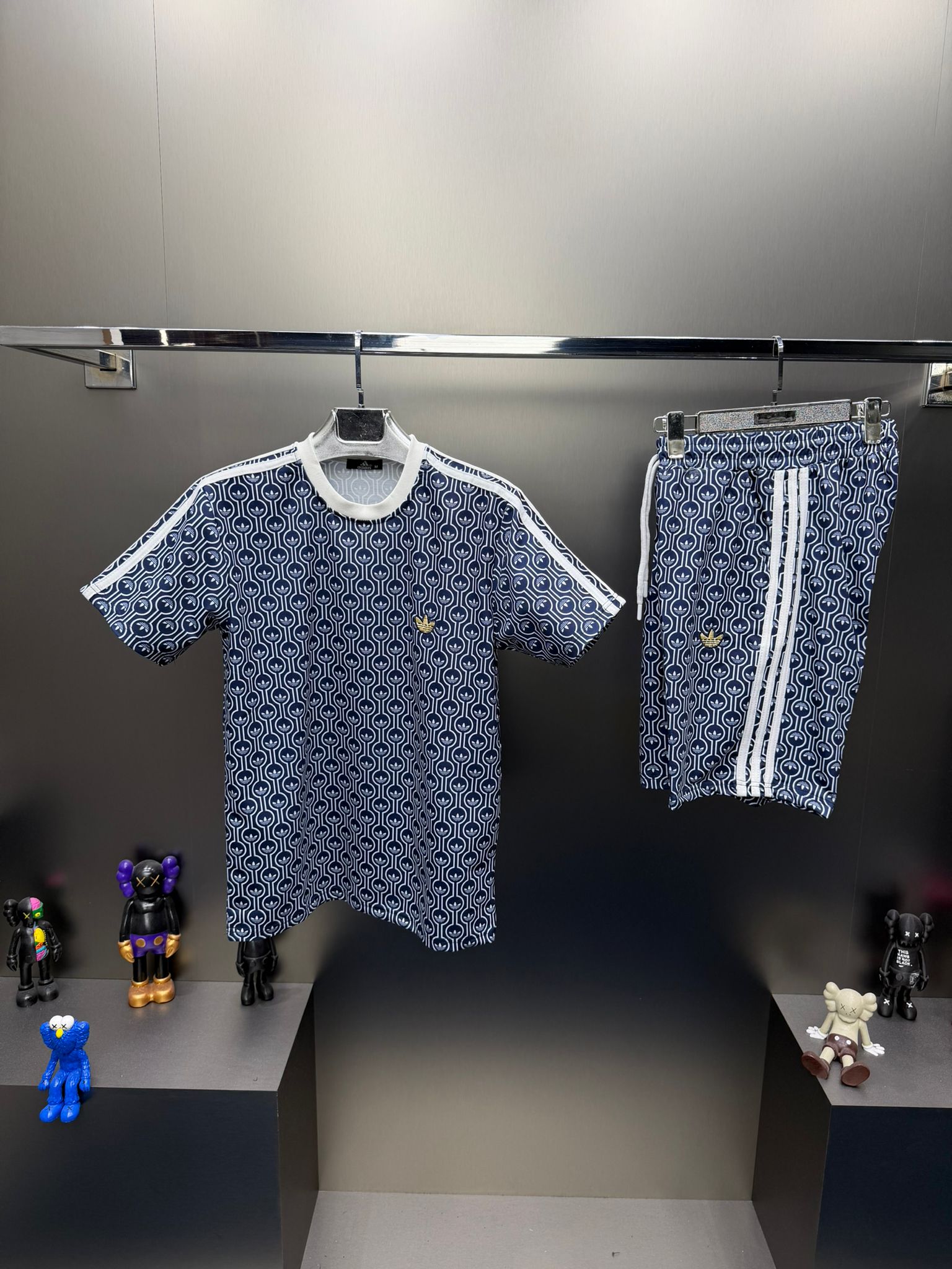 Adidas Lacivert İthal Şortlu Eşofman Takımı