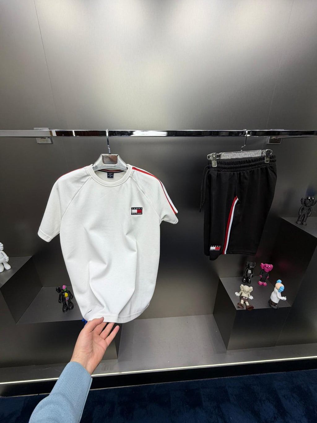 Tommy Hilfiger Beyaz İthal Şortlu Eşofman Takımı