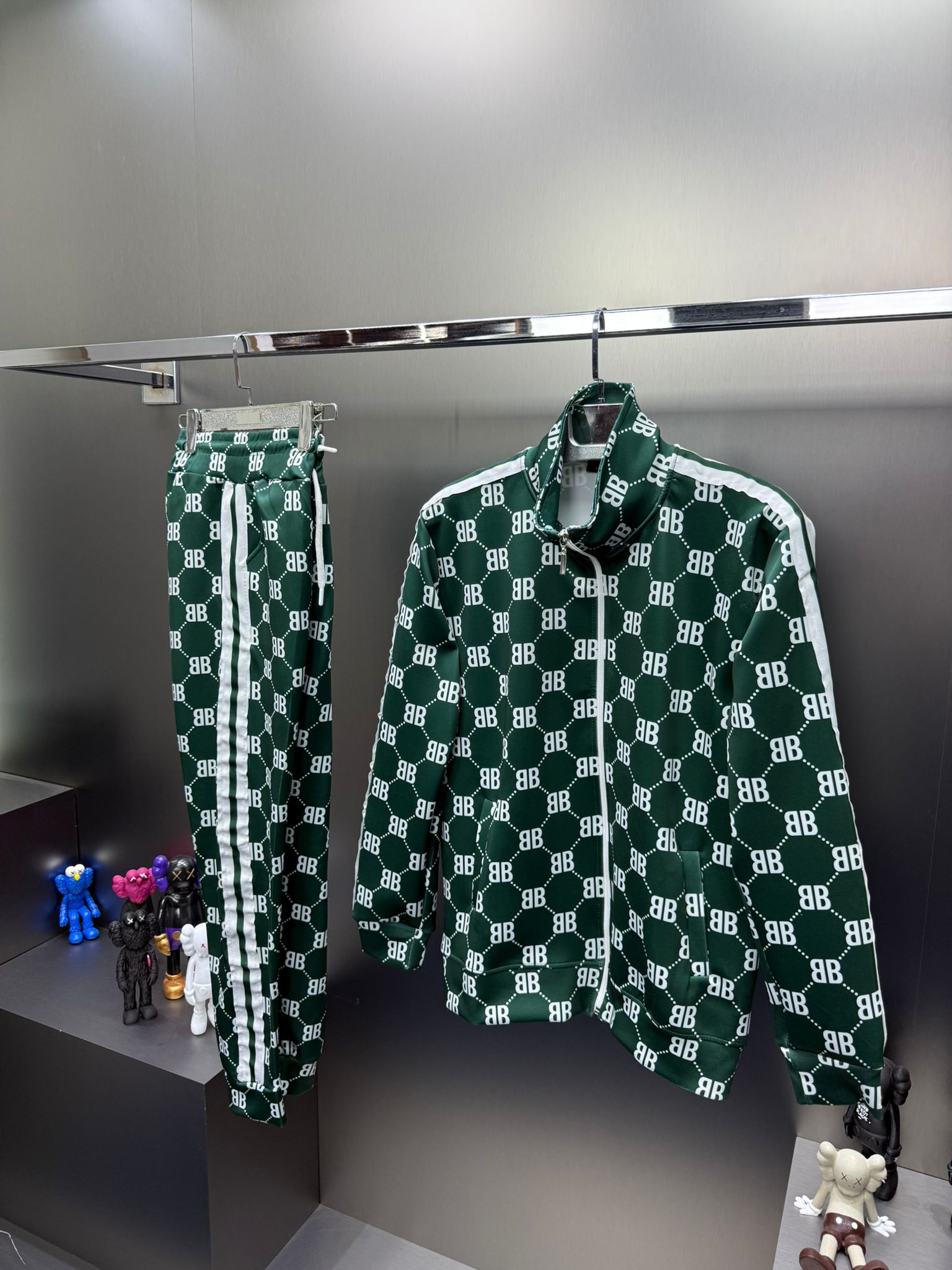 Balenc!aga Monogram Yeşil İthal Eşofman Takım