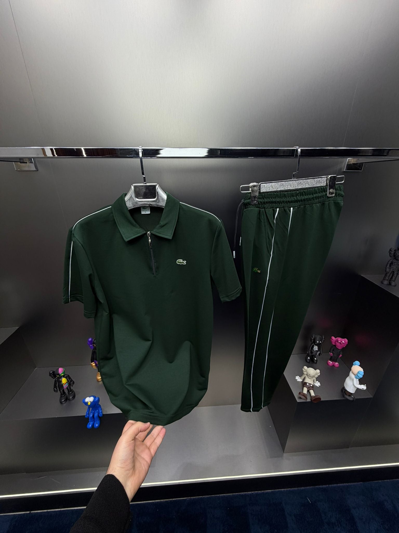 Lacoste Yeşil İthal Yazlık Eşofman Takımı