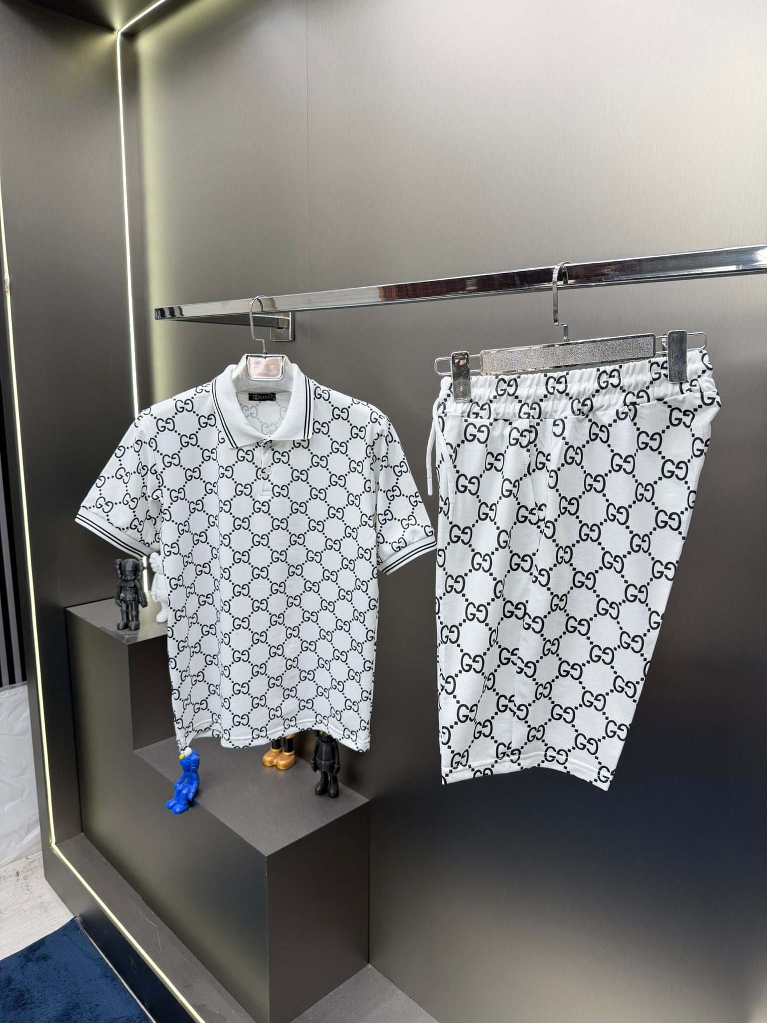 Gucci Beyaz İthal Şortlu Eşofman Takımı