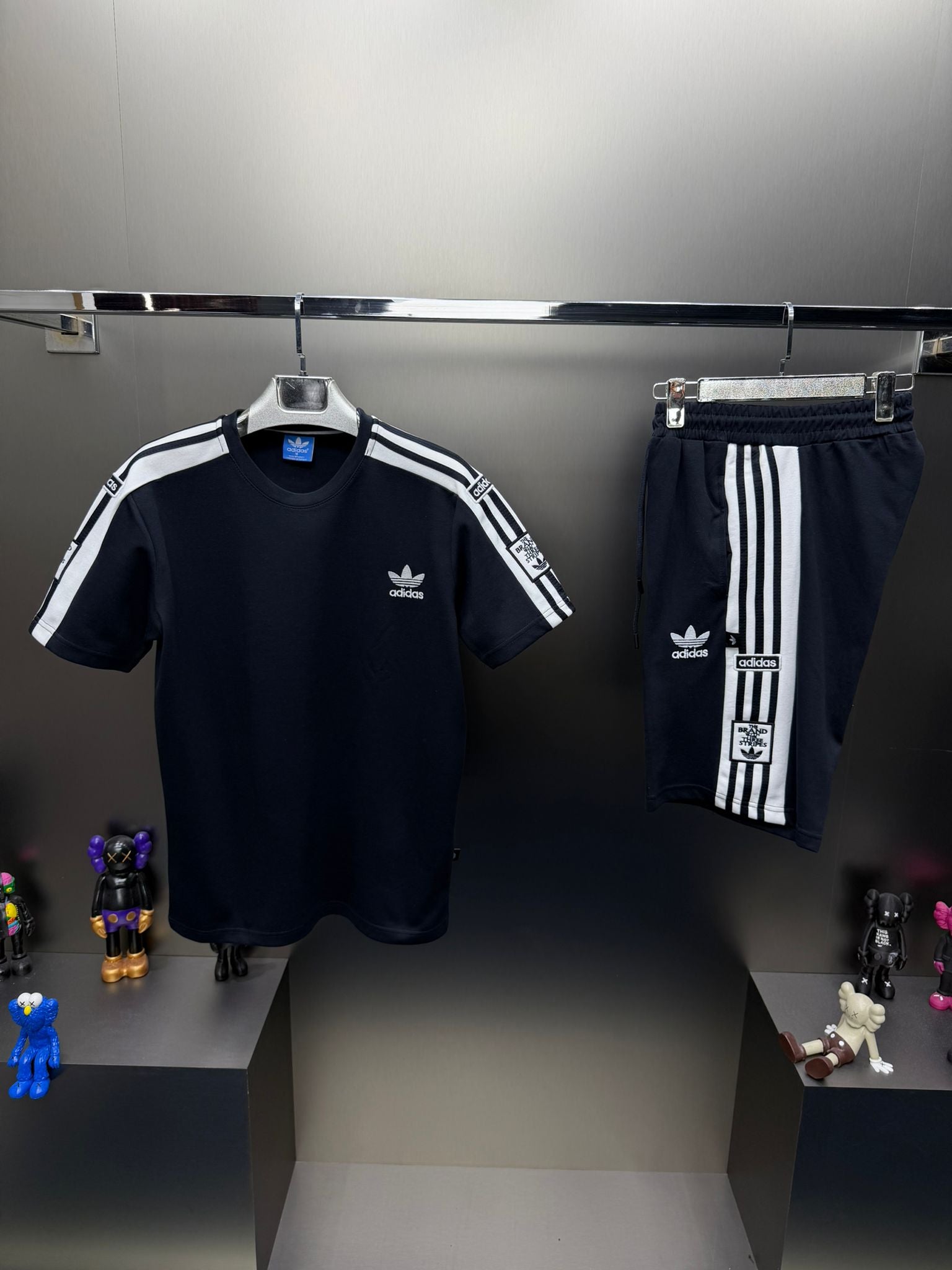 Adidas Brand Lacivert İthal Şortlu Eşofman Takımı
