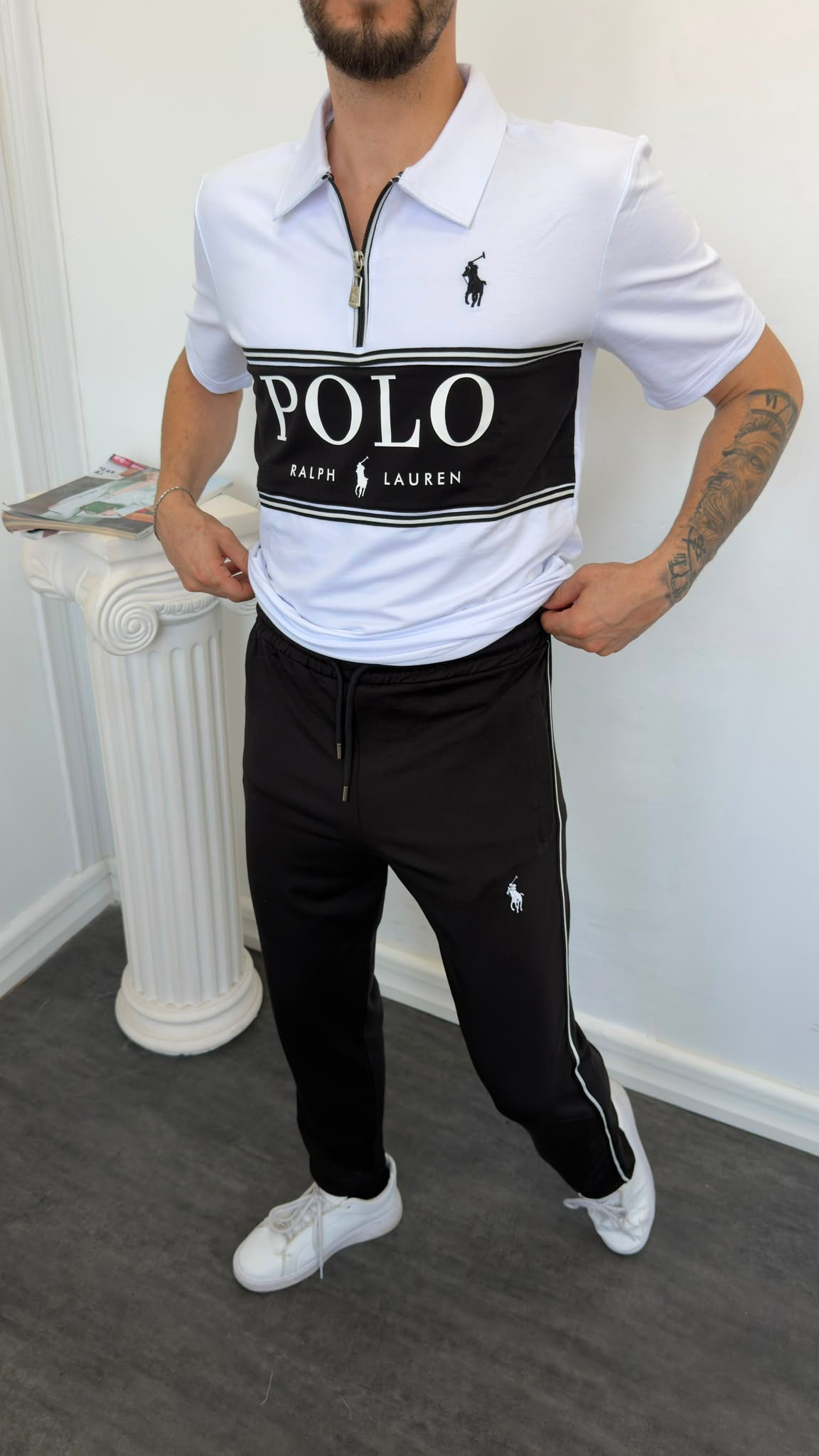 Polo Beyaz İthal Yazlık Eşofman Takımı