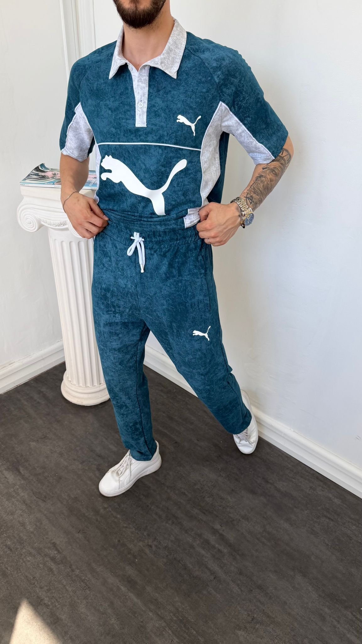 Puma Lacivert İthal Yazlık Eşofman Takımı