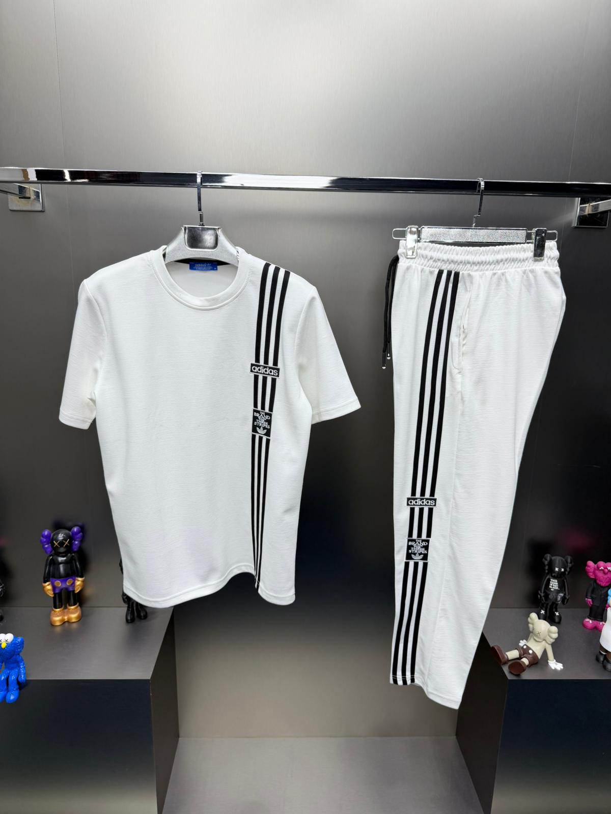 Adidas Brand Beyaz İthal Yazlık Eşofman Takımı