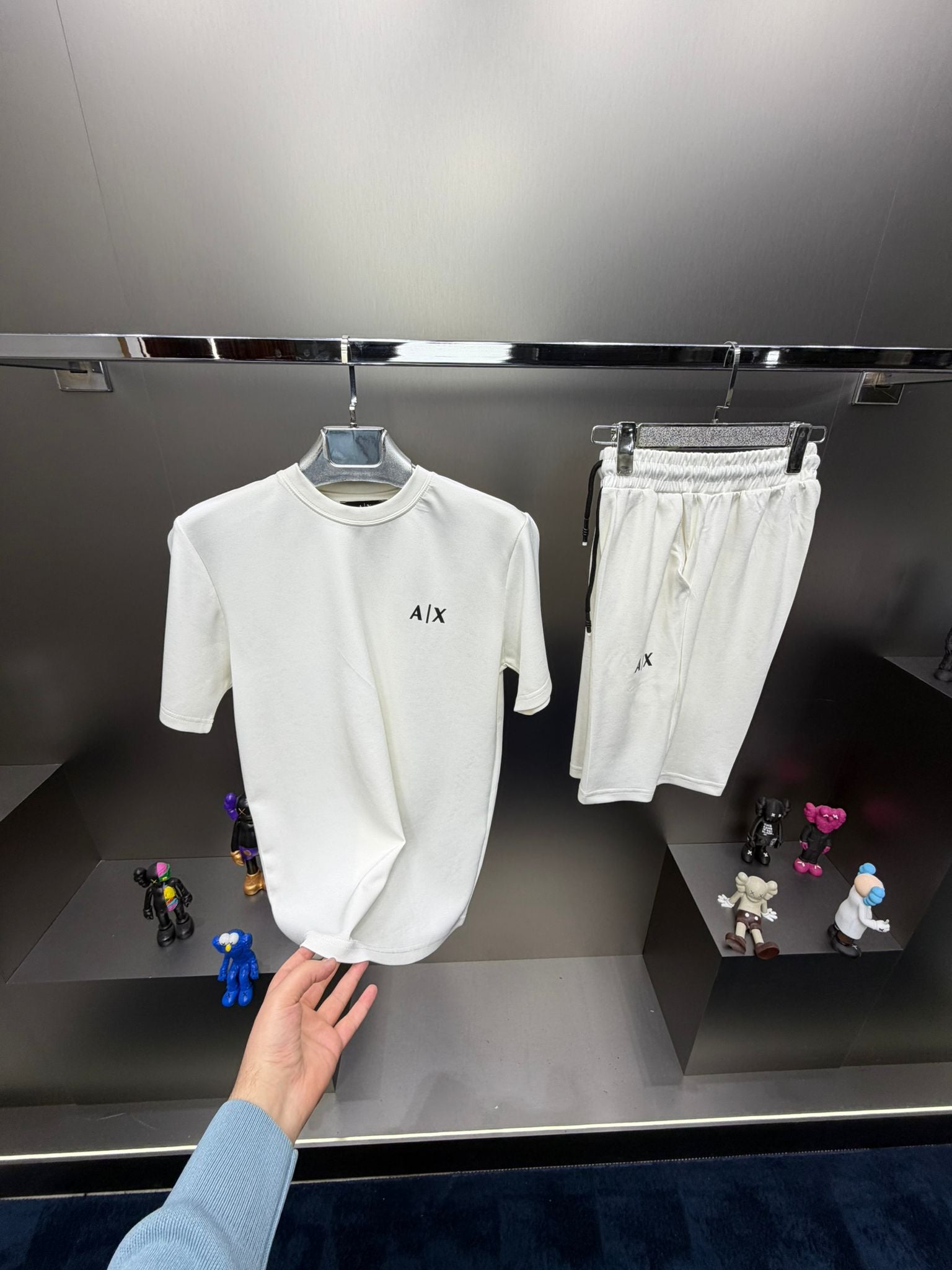 Armani Exchange Beyaz İthal Şortlu Eşofman Takımı