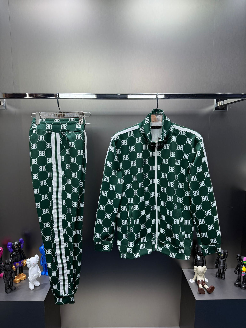 Balenc!aga Monogram Yeşil İthal Eşofman Takım
