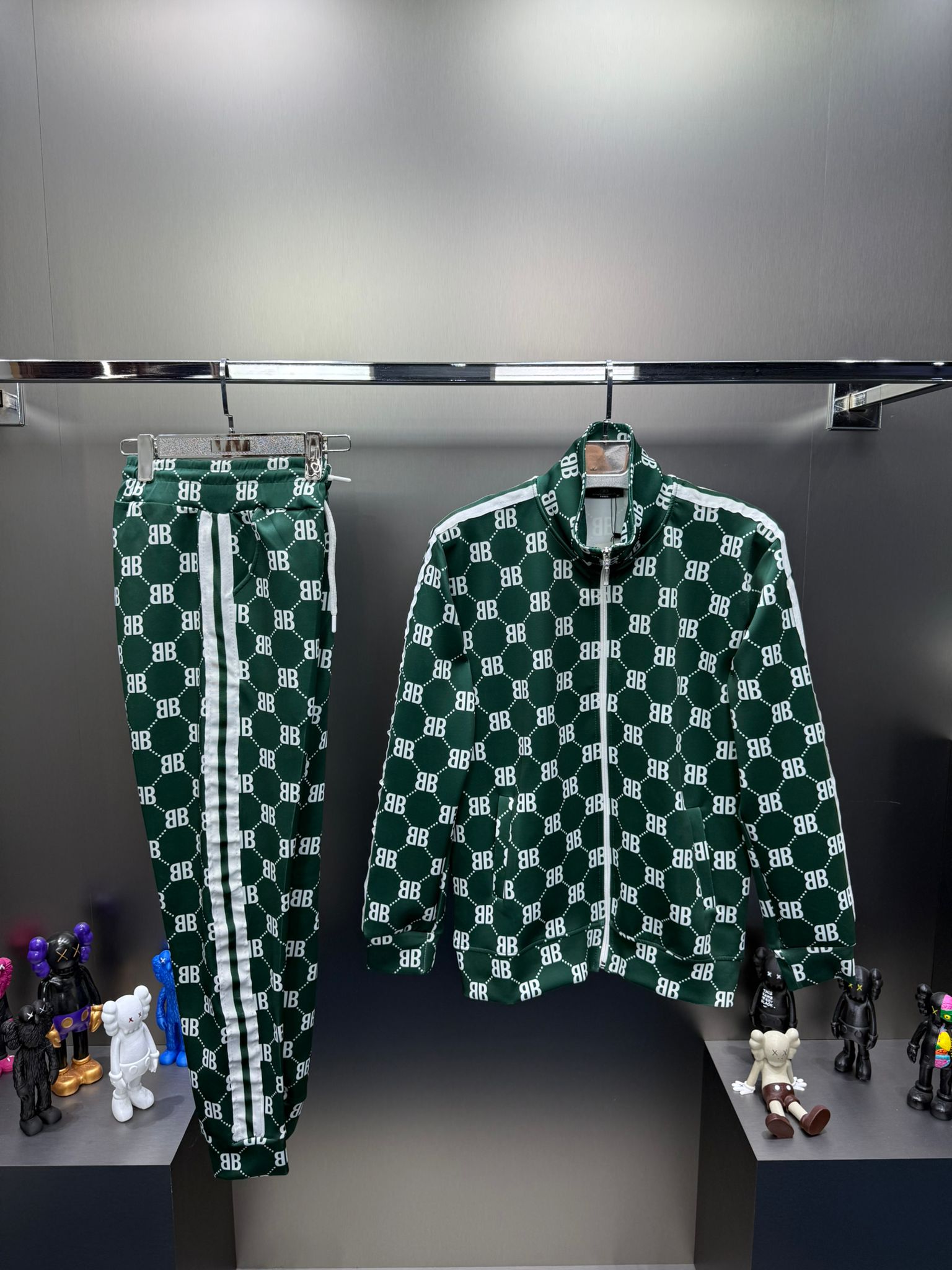 Balenc!aga Monogram Yeşil İthal Eşofman Takım