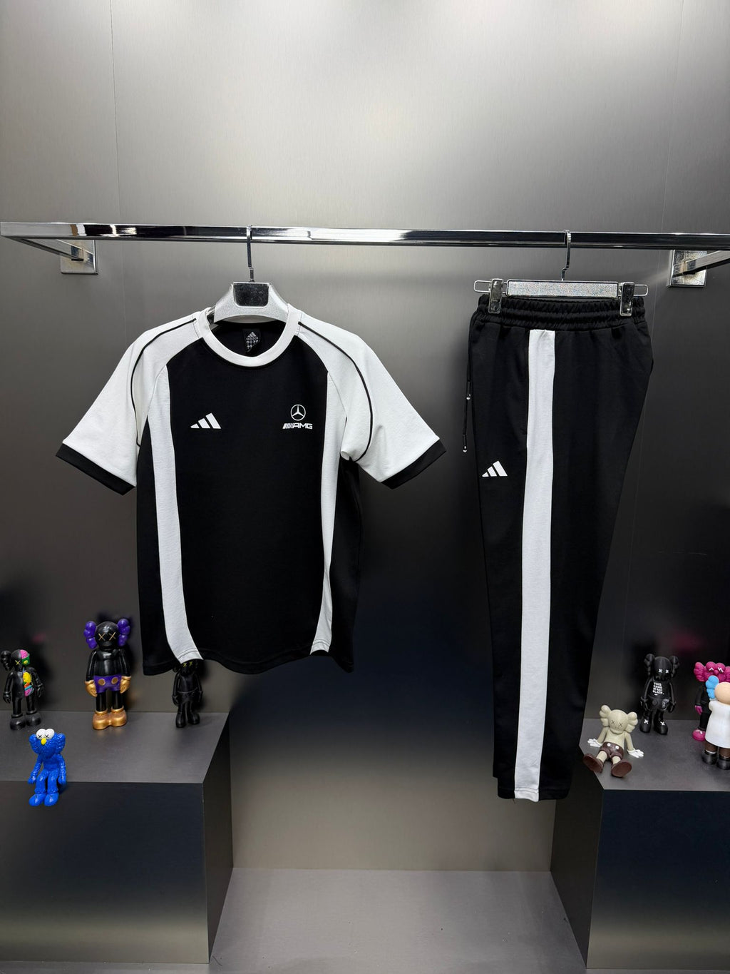 Adidas Amg Siyah Beyaz İthal Yazlık Eşofman Takımı