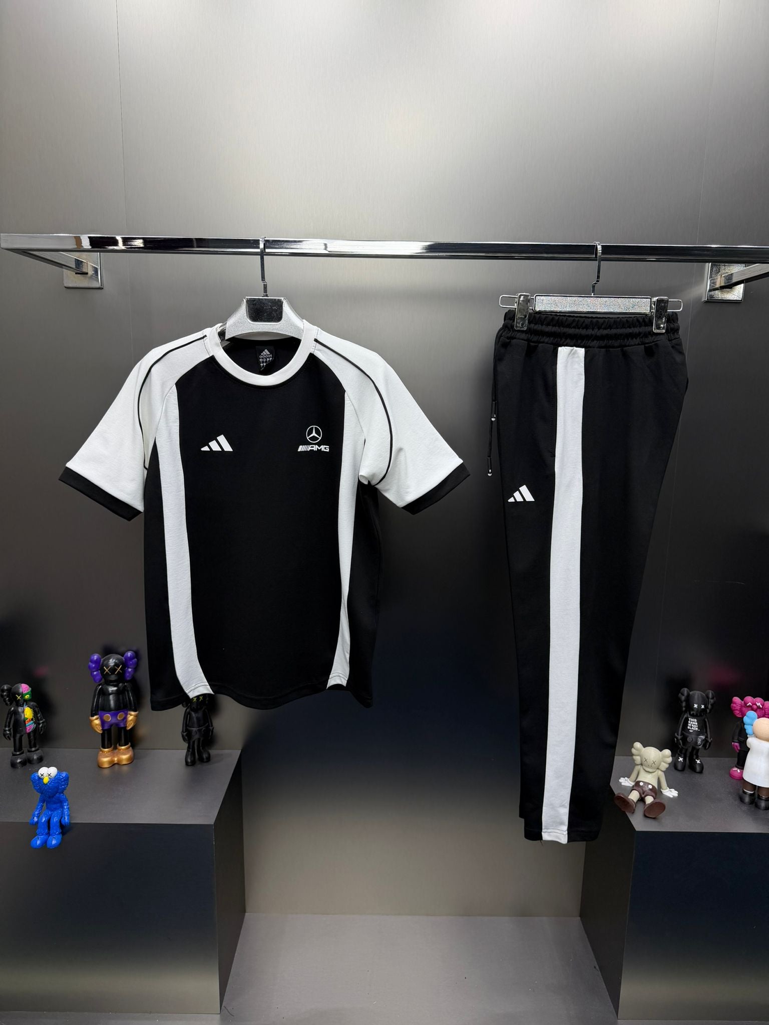 Adidas Amg Siyah Beyaz İthal Yazlık Eşofman Takımı
