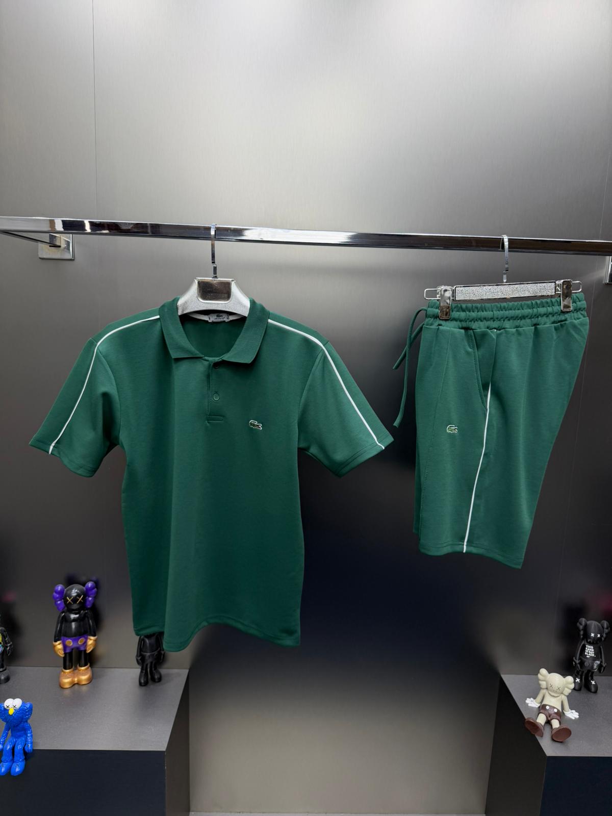 Lacoste Yeşil İthal Şortlu Eşofman Takımı