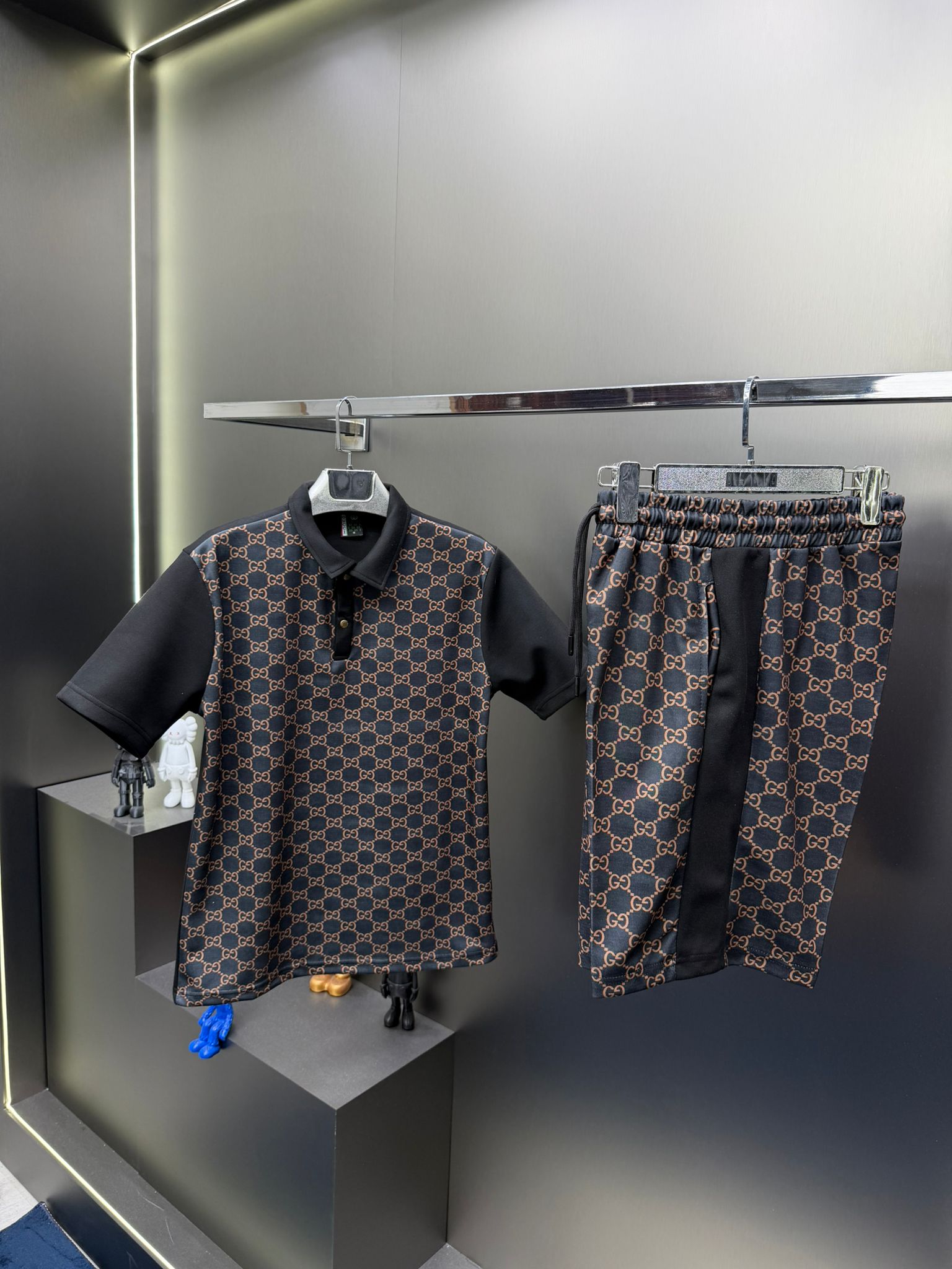 Gucci Siyah İthal Şortlu Eşofman Takımı
