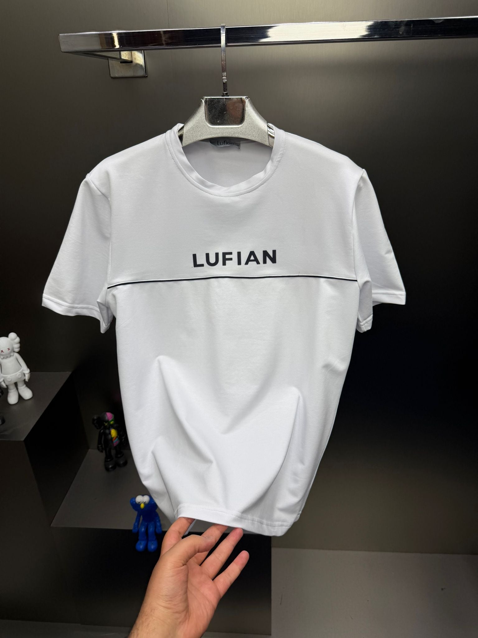 Lufian Beyaz Siyah İthal Yazlık Eşofman Takımı