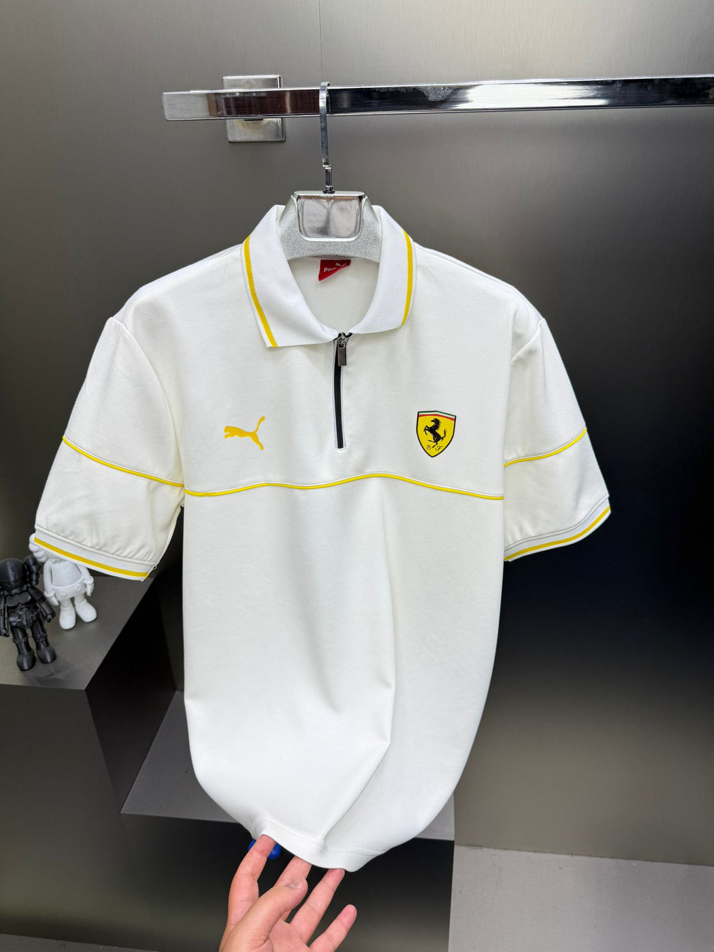Puma Ferrari Beyaz Siyah İthal Yazlık Eşofman Takımı