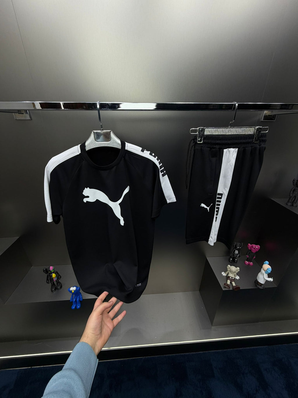Puma Siyah İthal Şortlu Eşofman Takımı