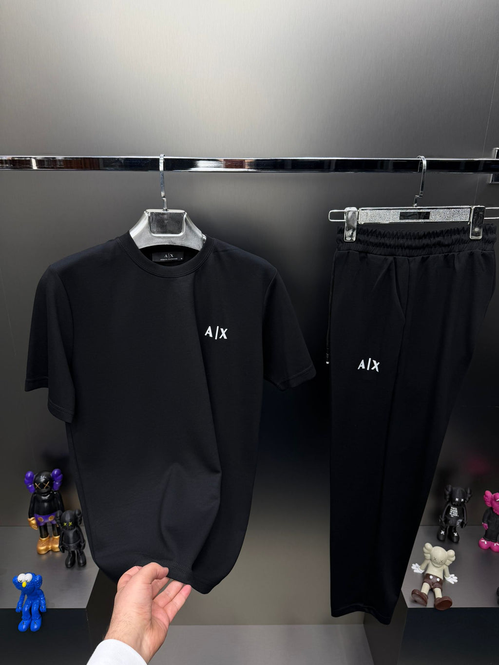Armani Exchange Siyah İthal Yazlık Eşofman Takımı