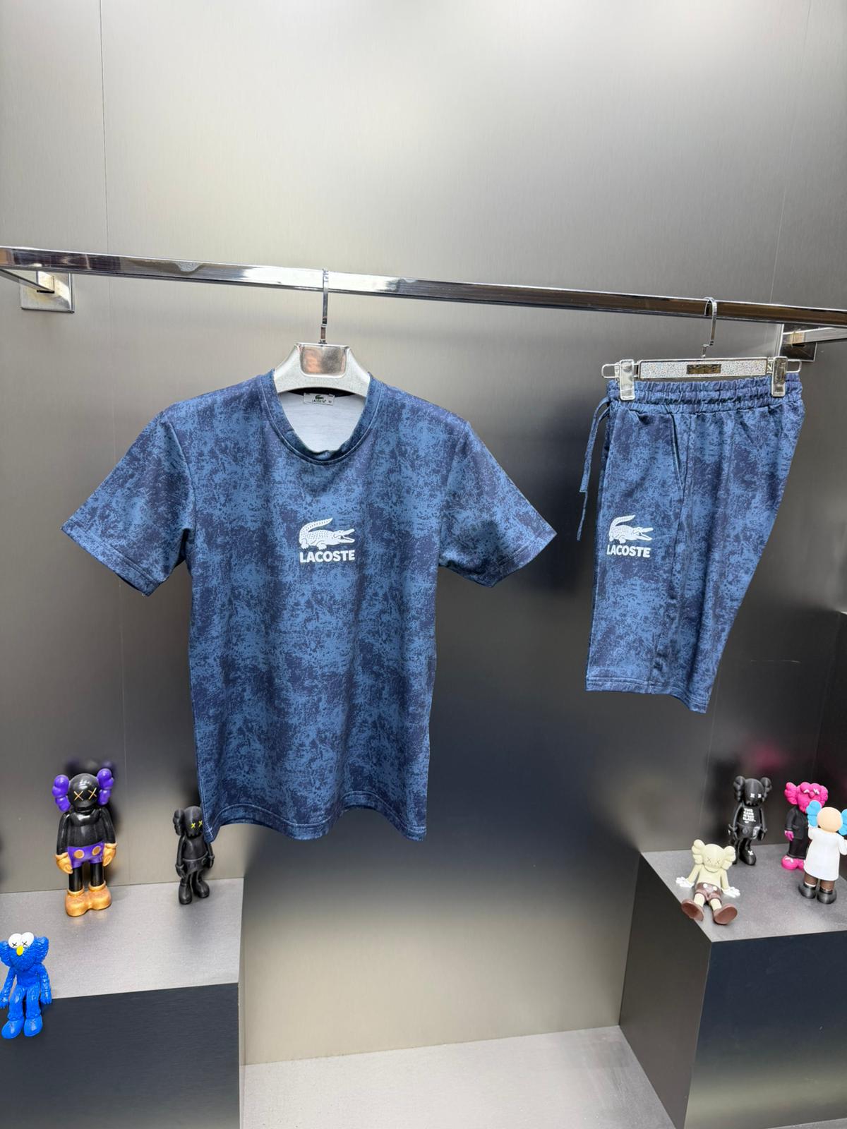 Lacoste Mavi İthal Şortlu Eşofman Takımı