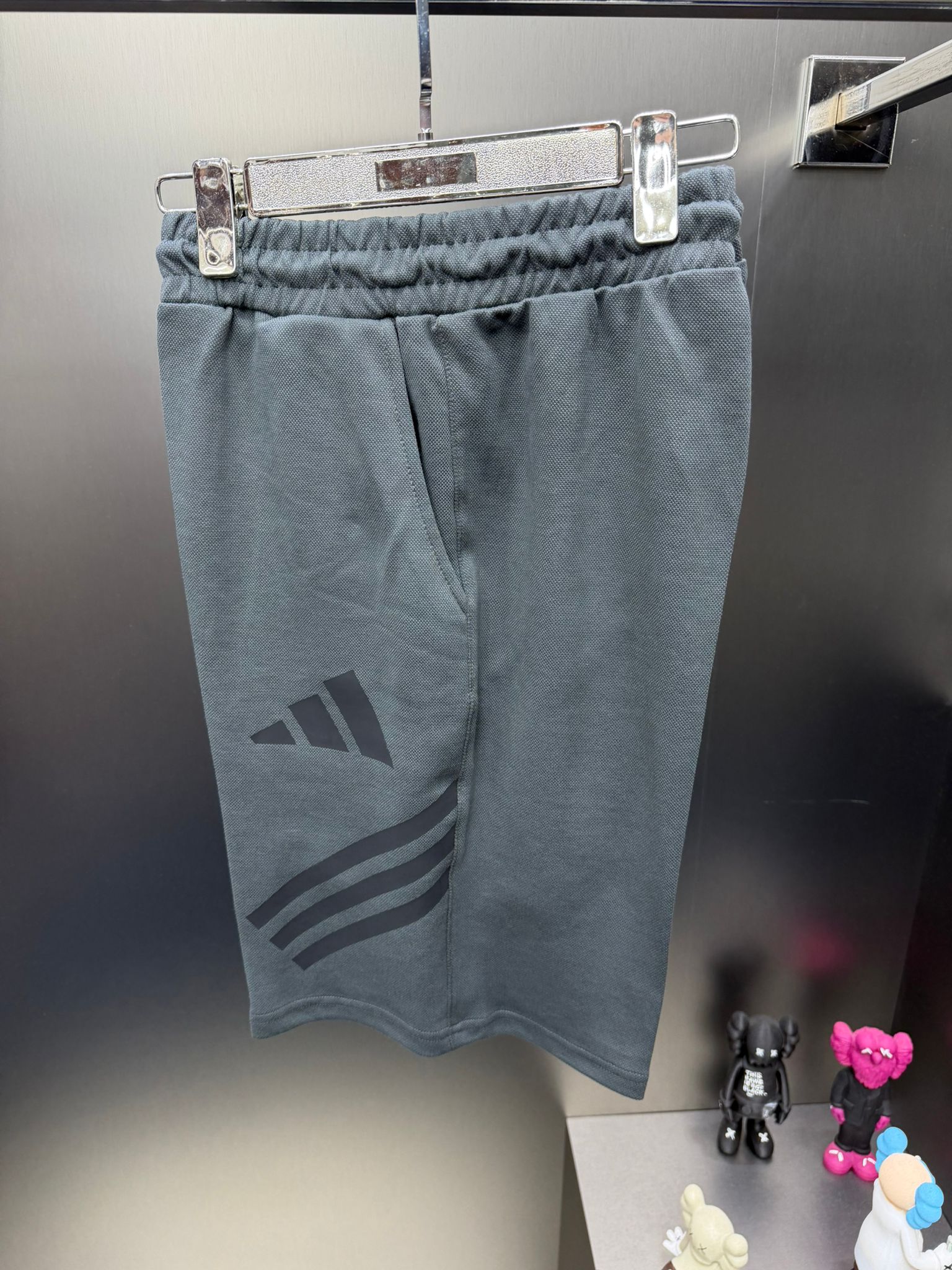 Adidas Gri İthal Şortlu Eşofman Takımı