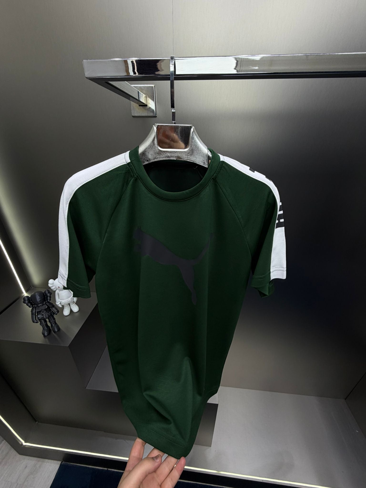 Puma Koyu Yeşil İthal Şortlu Eşofman Takımı