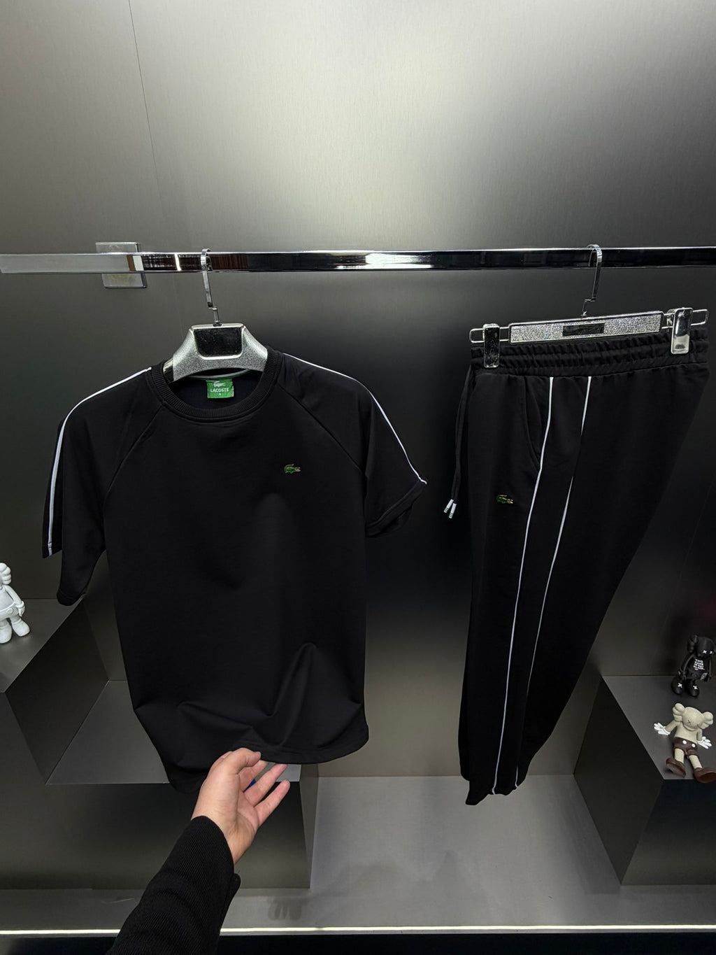 Lacoste Siyah İthal Yazlık Eşofman Takımı