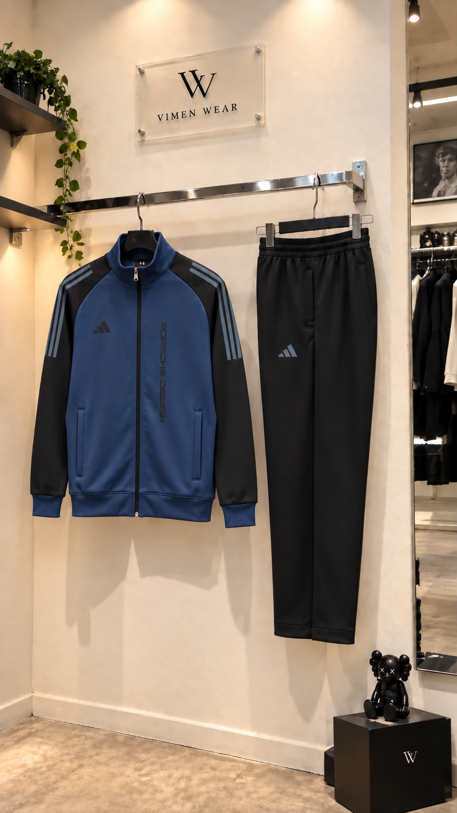 Adidas Siyah Lacivert İthal Eşofman Takım