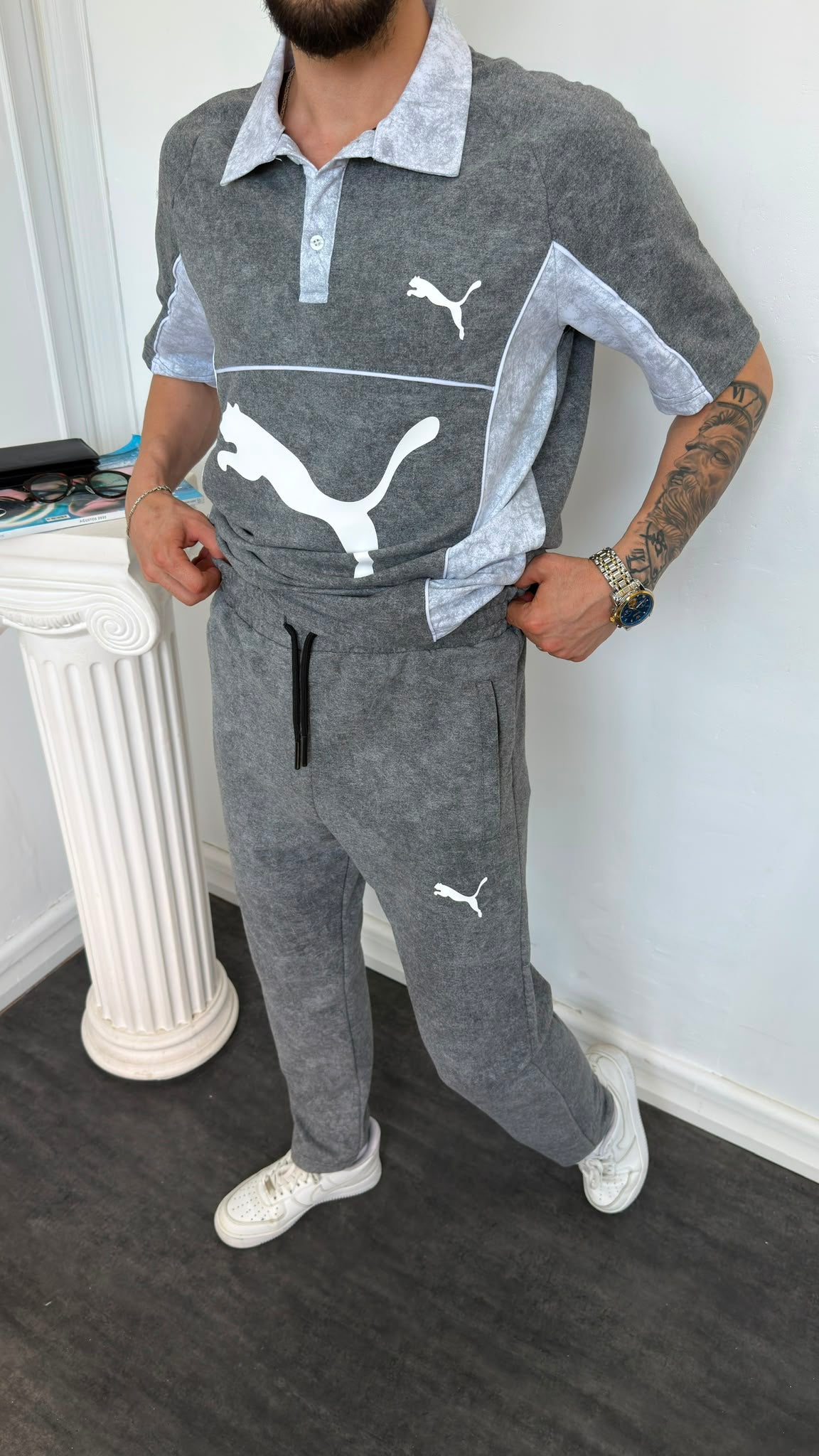 Puma Gri İthal Yazlık Eşofman Takımı