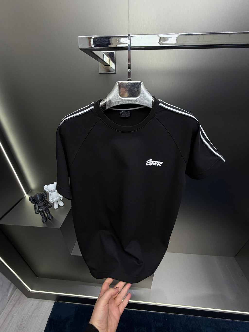 Pull & Bear Siyah İthal Şortlu Eşofman Takımı