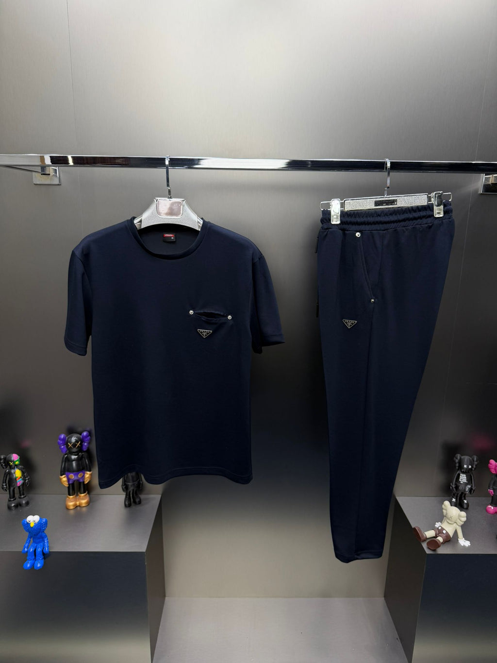 Prada Lacivert İthal Yazlık Eşofman Takımı