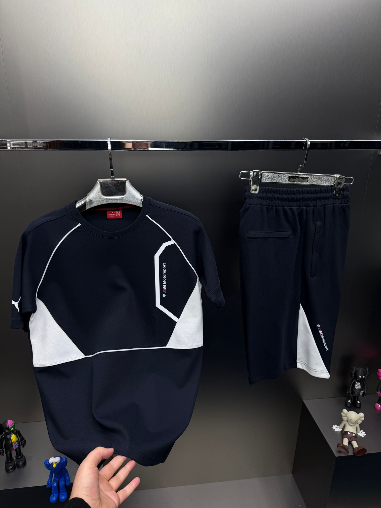 Puma BMW MSport Lacivert İthal Şortlu Eşofman Takımı