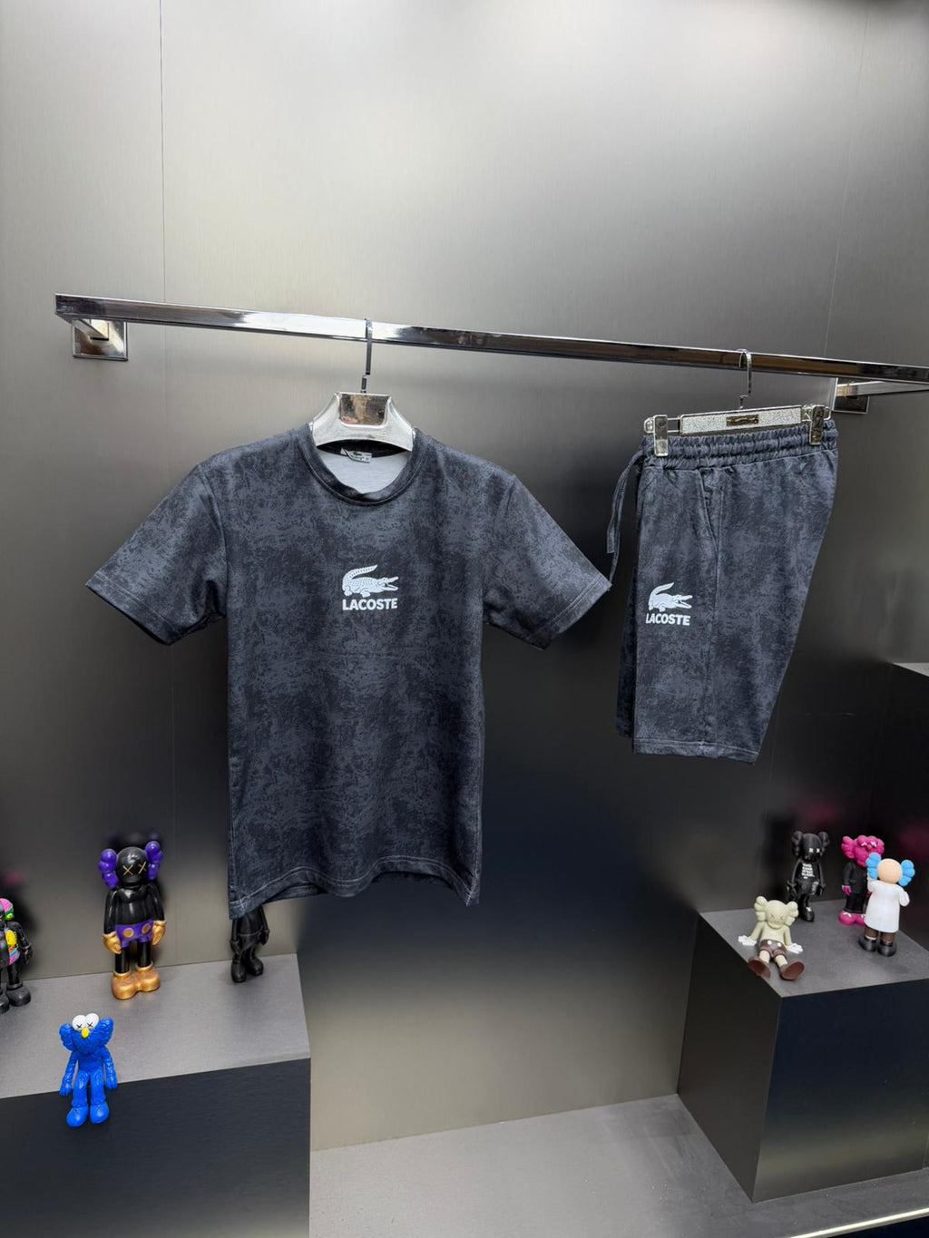 Lacoste Siyah İthal Şortlu Eşofman Takımı