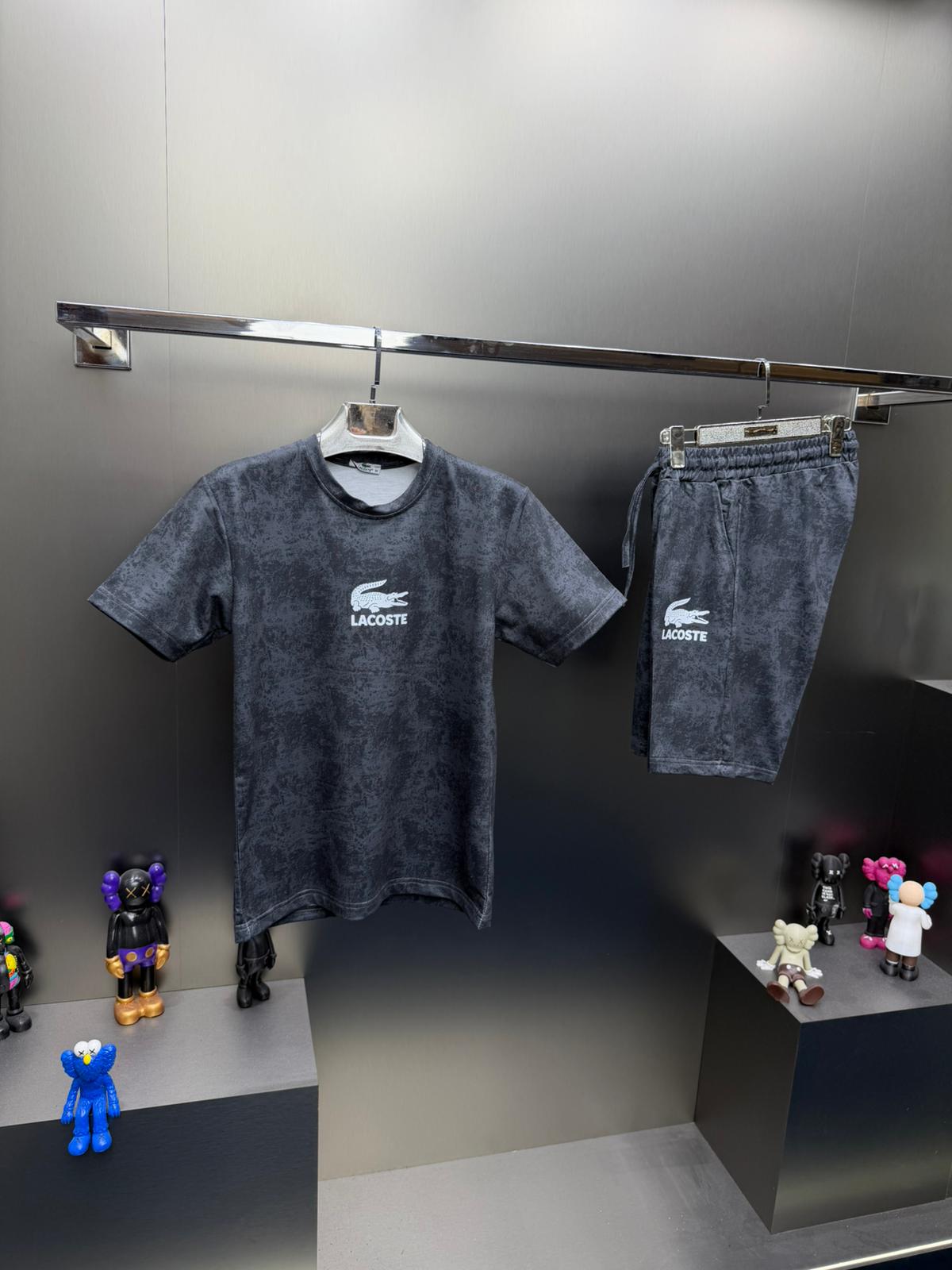 Lacoste Siyah İthal Şortlu Eşofman Takımı