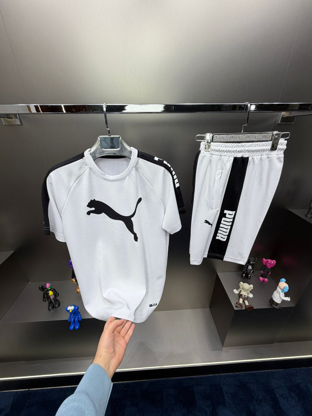 Puma  Beyaz İthal Şortlu Eşofman Takımı