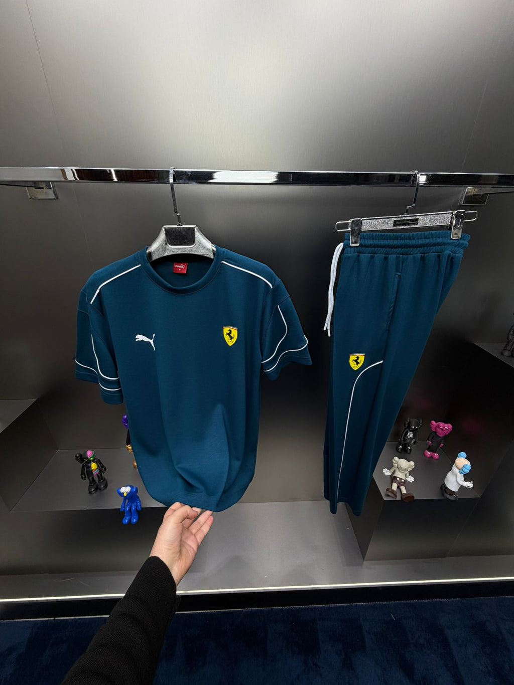 Ferrari Turkuaz İthal Yazlık Eşofman Takımı