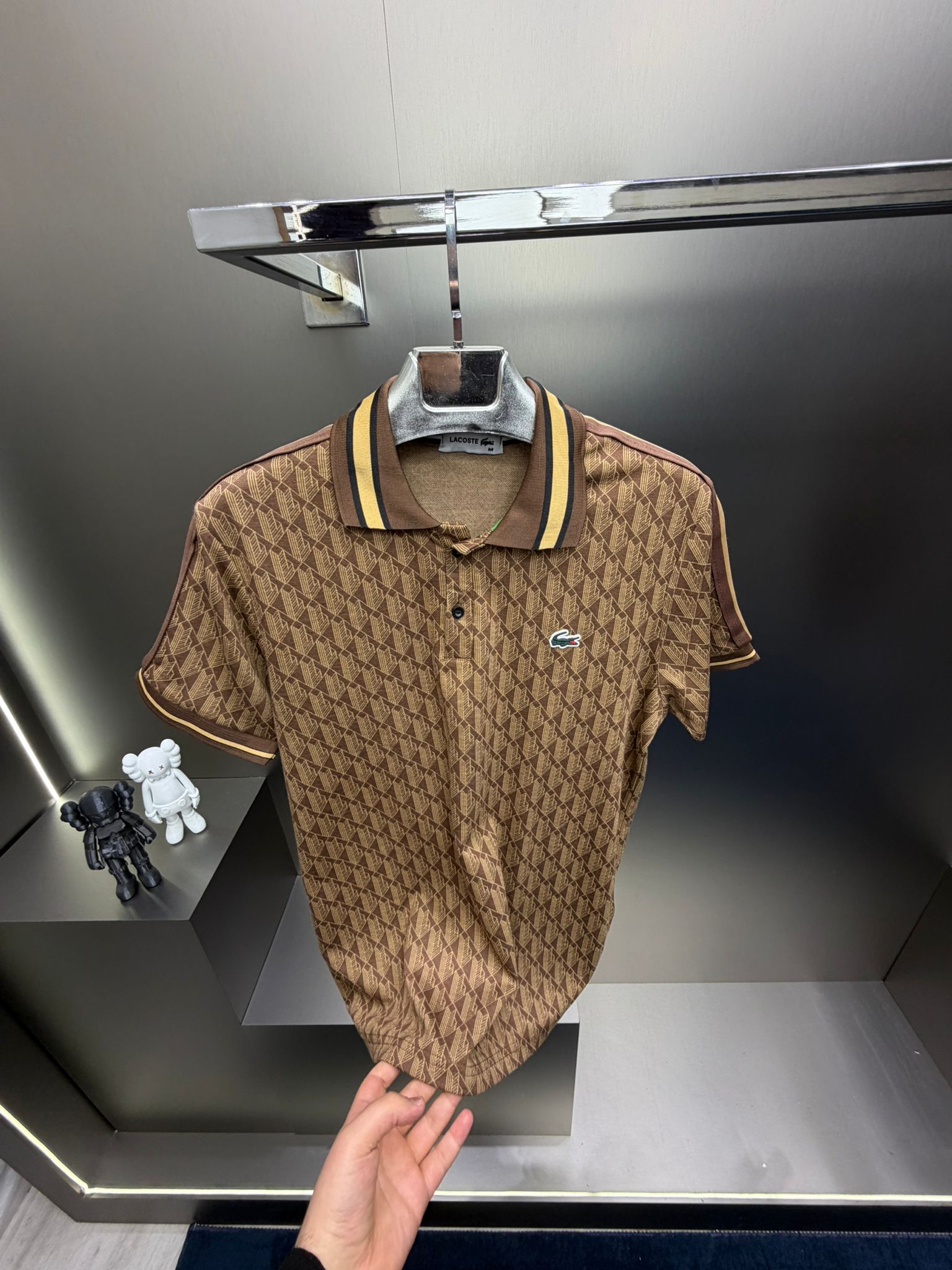 Lacoste Sarı-Kahverengi İthal Şortlu Eşofman Takımı