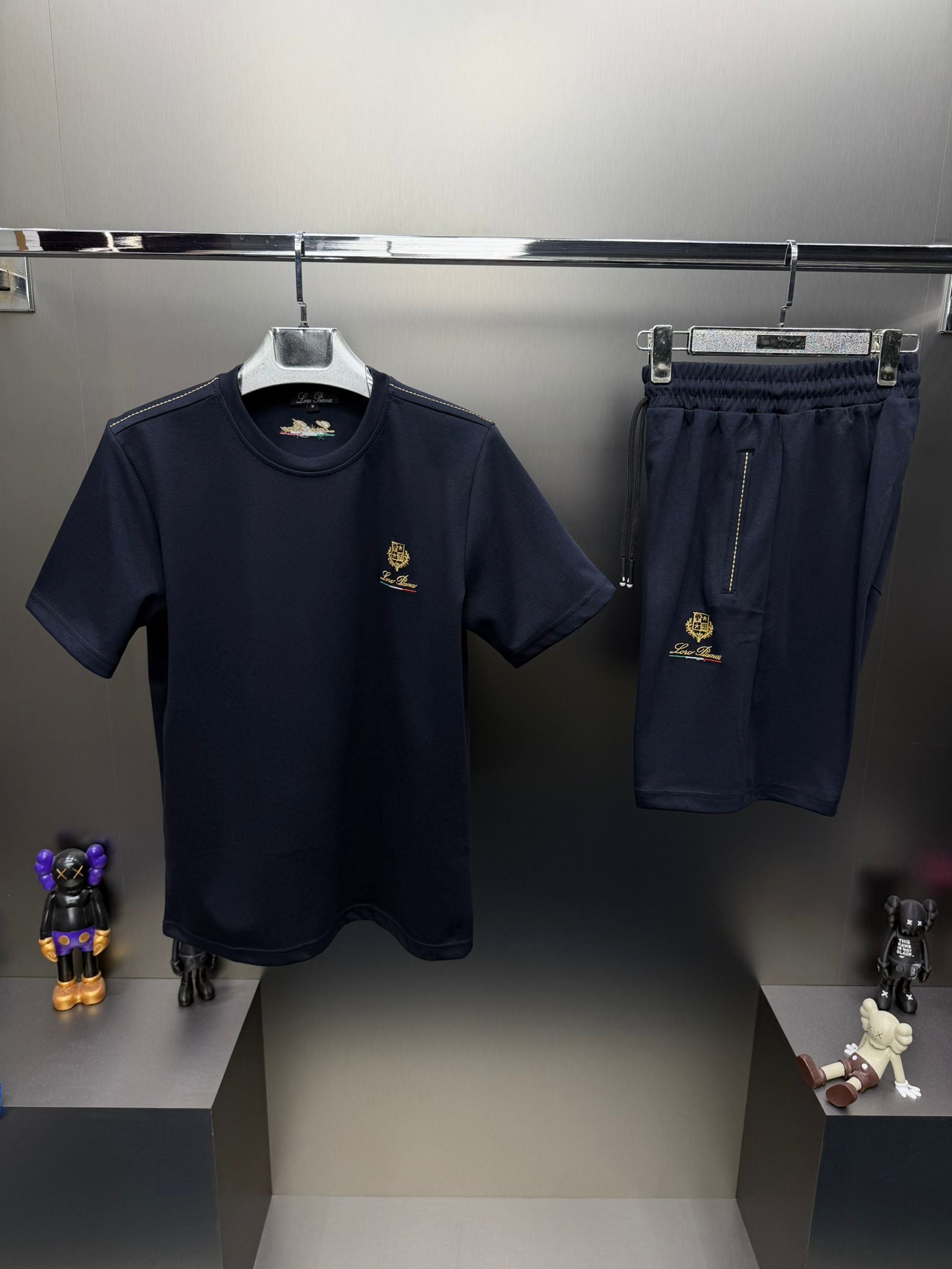 Loro Piana Lacivert İthal Şortlu Eşofman Takımı