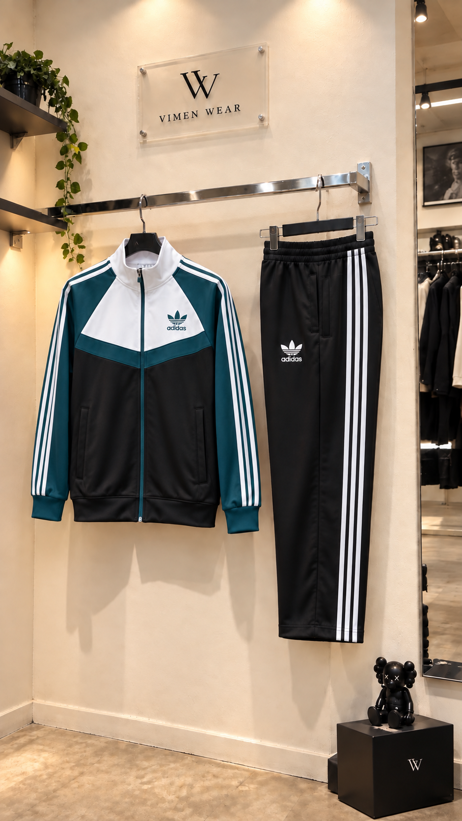Adidas Turkuaz Siyah İthal Eşofman Takım