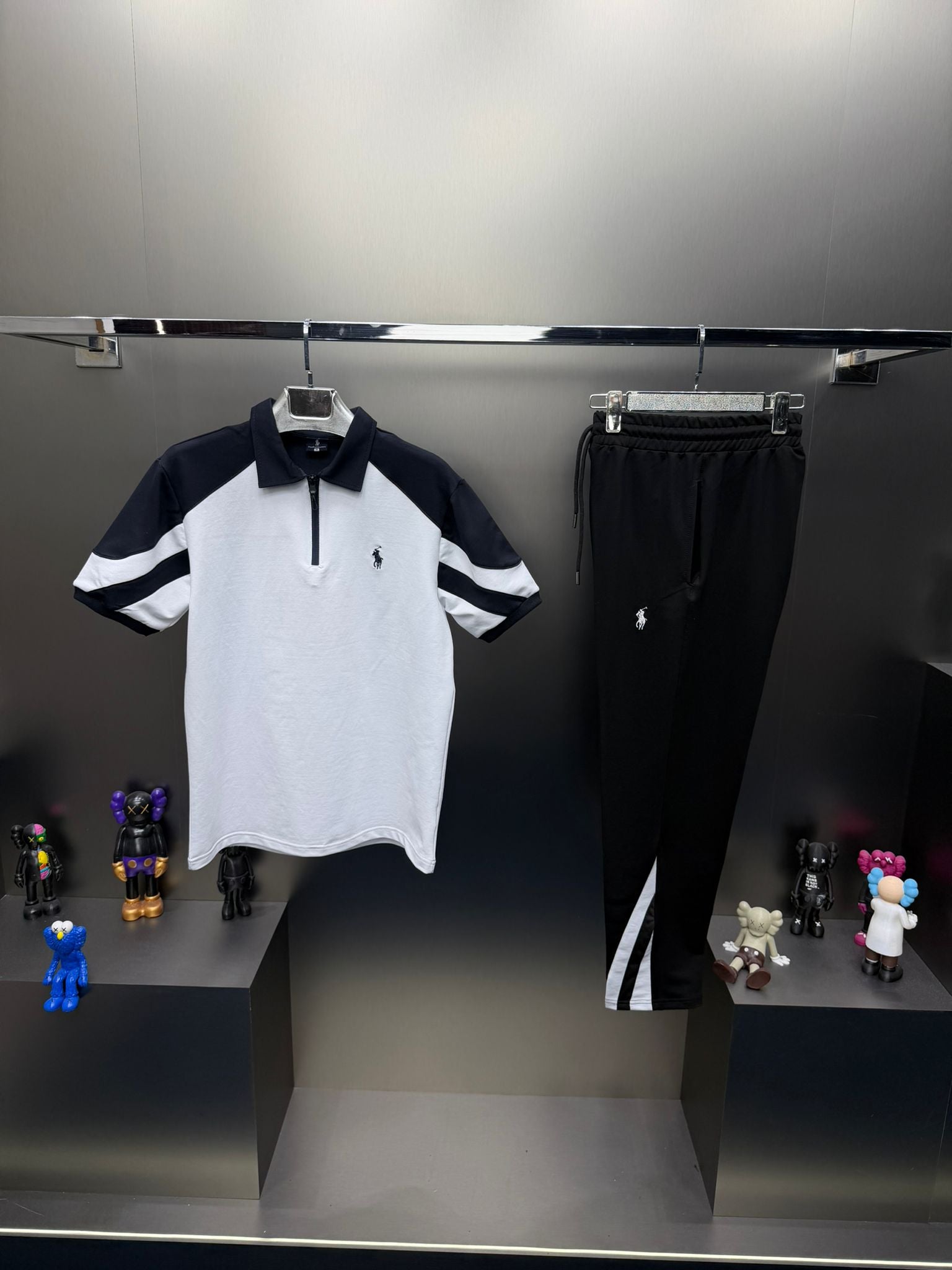 Polo Lacivert Beyaz İthal Yazlık Eşofman Takımı