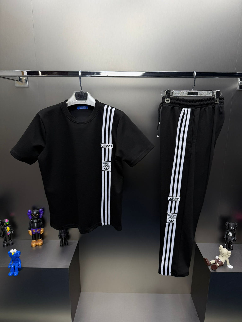 Adidas Brand Siyah İthal Yazlık Eşofman Takımı