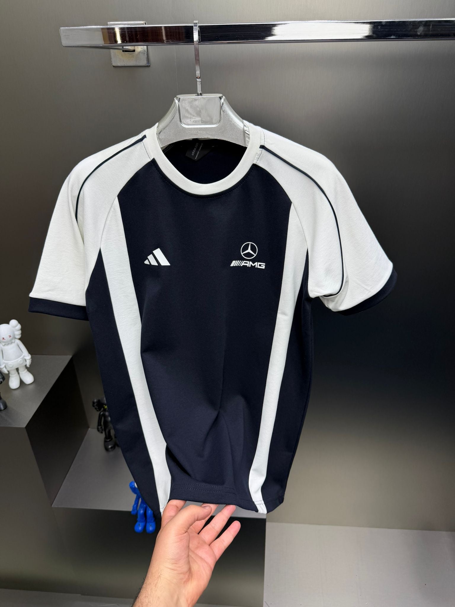 Adidas Amg Lacivert Beyaz İthal Yazlık Eşofman Takımı