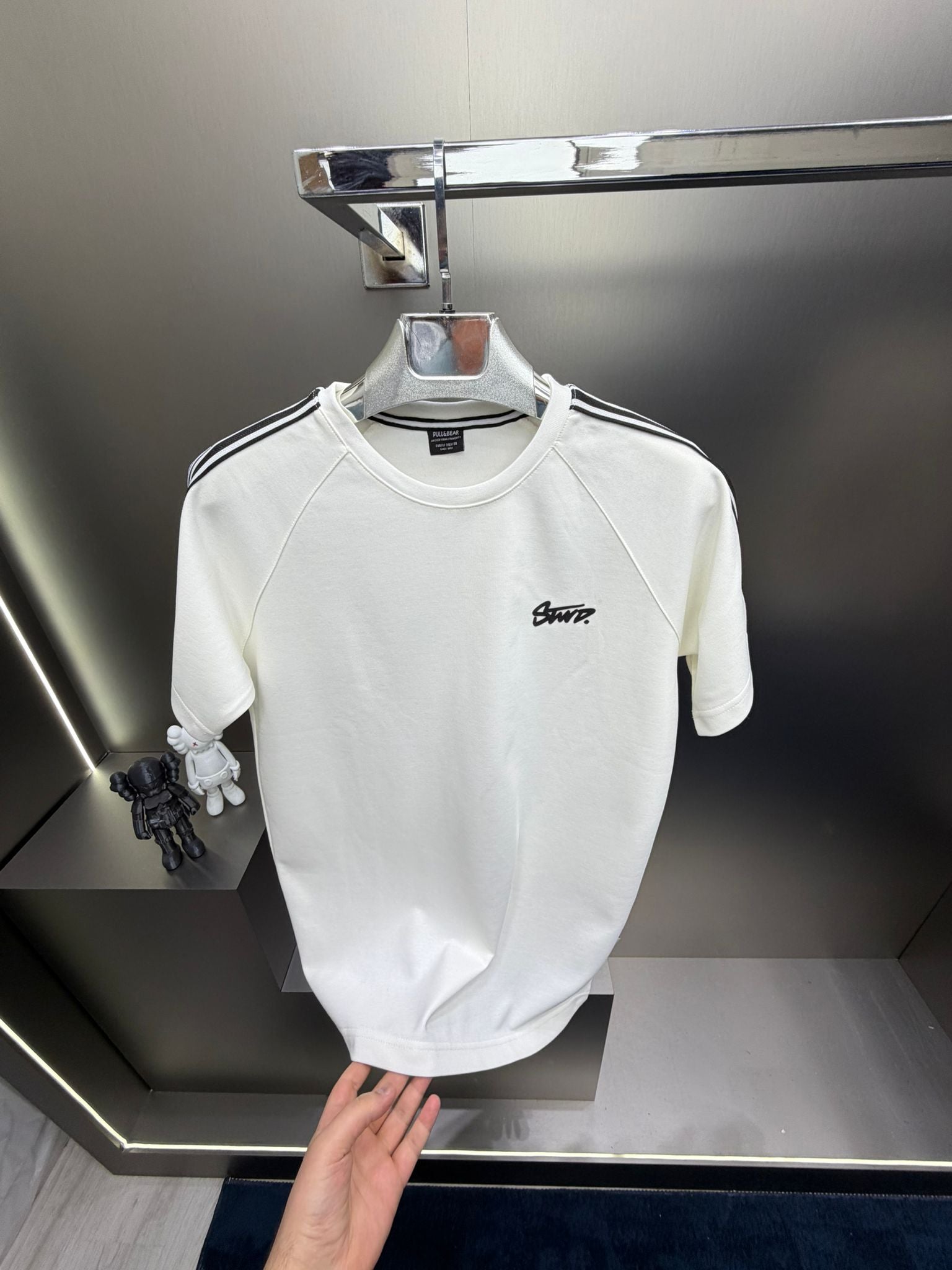 Pull & Bear Beyaz İthal Şortlu Eşofman Takımı