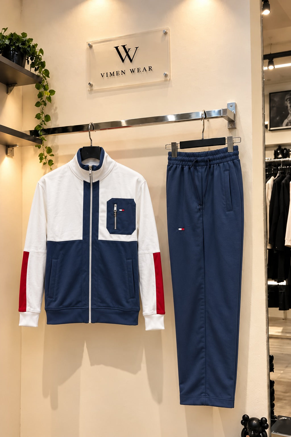 Tommy Hilfiger Beyaz Mavi İthal Eşofman Takımı