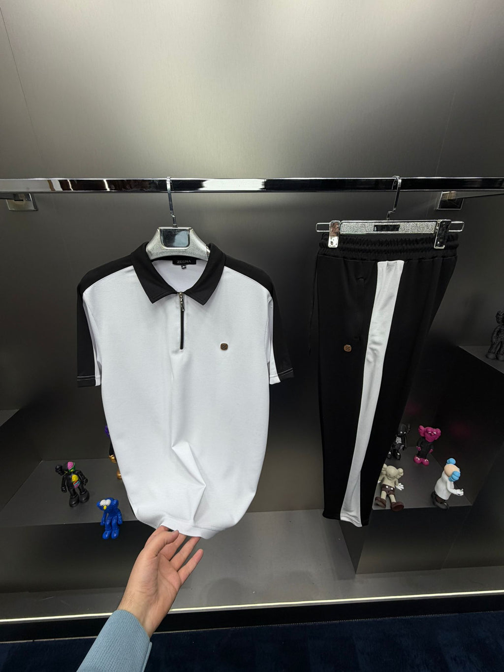 Zegna Beyaz İthal Yazlık Eşofman Takımı