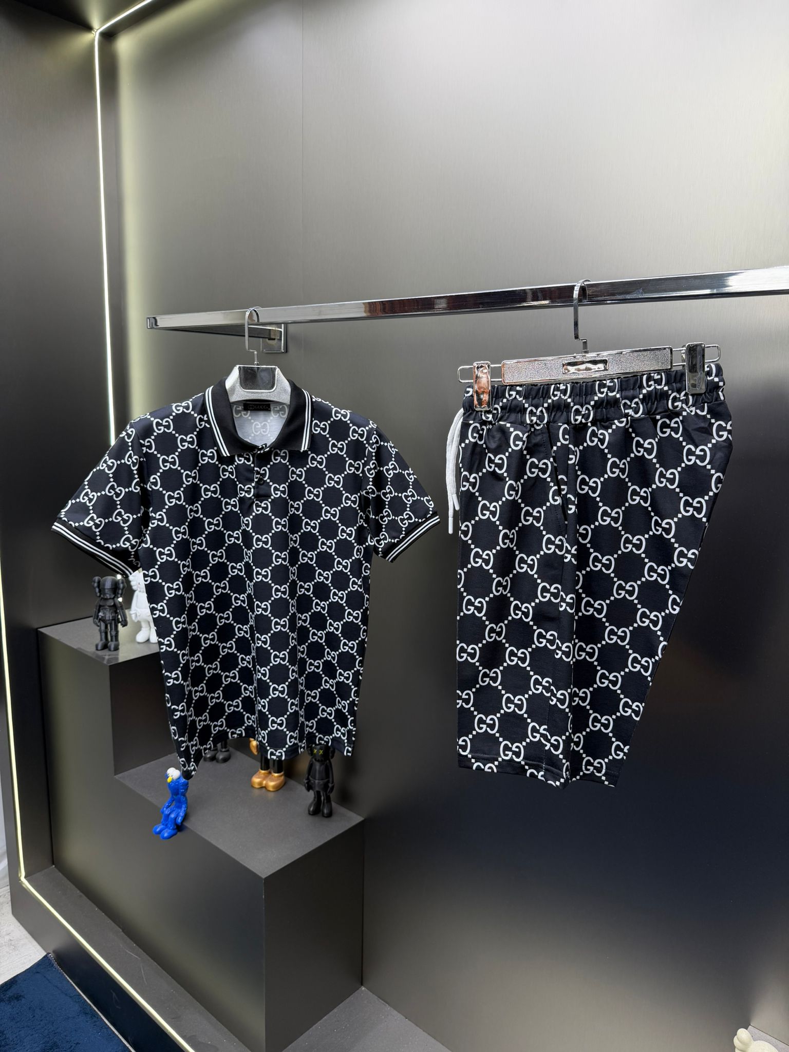 Gucci Siyah İthal Şortlu Eşofman Takımı
